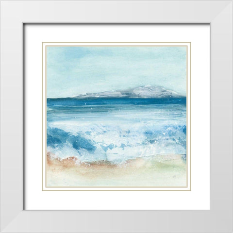 Coastal IV White Modern Wood Framed Art Print with Double Matting by Paschke, Chris