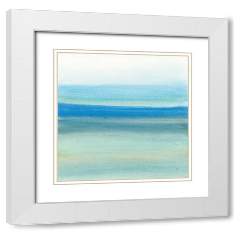 Coastal Abstraction IV White Modern Wood Framed Art Print with Double Matting by Paschke, Chris