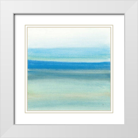 Coastal Abstraction IV White Modern Wood Framed Art Print with Double Matting by Paschke, Chris