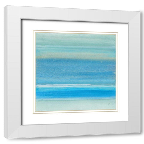 Coastal Abstraction V White Modern Wood Framed Art Print with Double Matting by Paschke, Chris