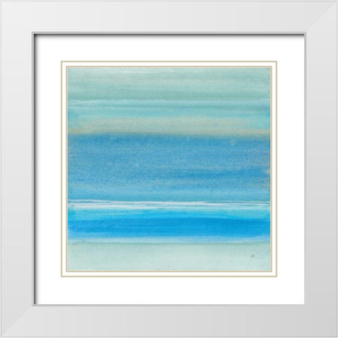 Coastal Abstraction V White Modern Wood Framed Art Print with Double Matting by Paschke, Chris
