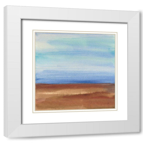 Sandy Ridge I White Modern Wood Framed Art Print with Double Matting by Paschke, Chris