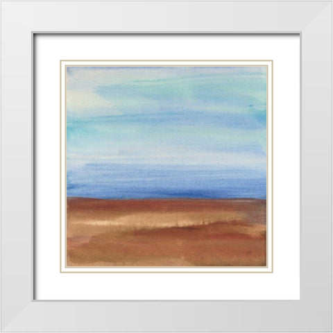 Sandy Ridge I White Modern Wood Framed Art Print with Double Matting by Paschke, Chris