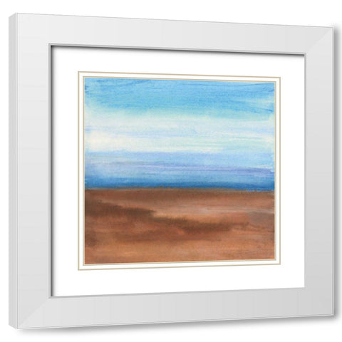 Sandy Ridge II White Modern Wood Framed Art Print with Double Matting by Paschke, Chris
