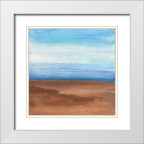 Sandy Ridge II White Modern Wood Framed Art Print with Double Matting by Paschke, Chris