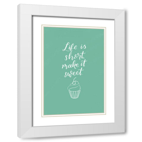 Kitchen Words I White Modern Wood Framed Art Print with Double Matting by Thorns, Becky