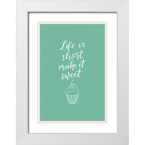 Kitchen Words I White Modern Wood Framed Art Print with Double Matting by Thorns, Becky