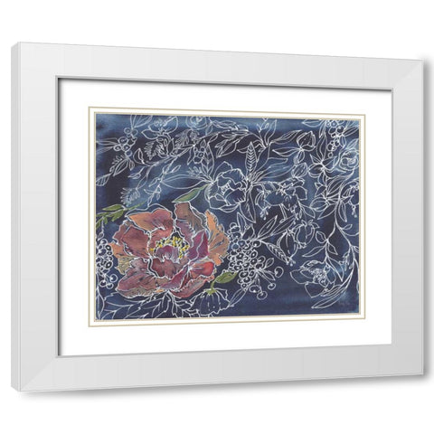 Garden at Dusk White Modern Wood Framed Art Print with Double Matting by Rice, Kristy
