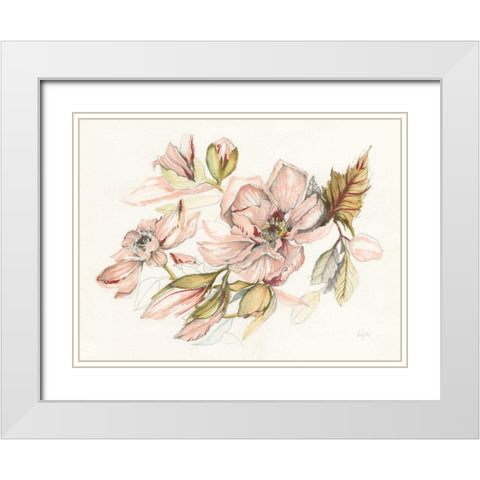 Magnolia Morning White Modern Wood Framed Art Print with Double Matting by Rice, Kristy
