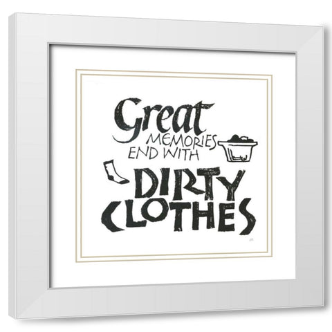 Laundry Room I White White Modern Wood Framed Art Print with Double Matting by Paschke, Chris