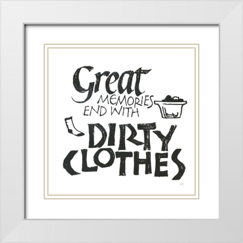 Laundry Room I White White Modern Wood Framed Art Print with Double Matting by Paschke, Chris