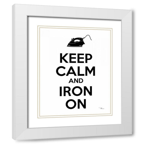 Laundry On II BW White Modern Wood Framed Art Print with Double Matting by Pela Studio