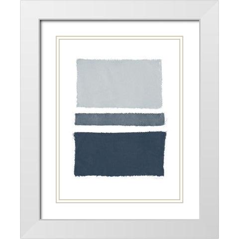 Painted Weaving V Dark White Modern Wood Framed Art Print with Double Matting by Rhue, Piper