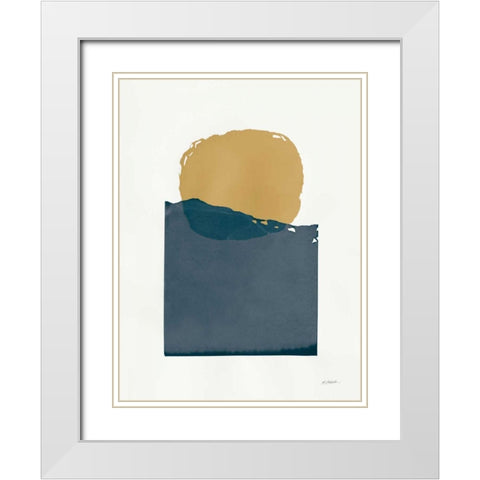Buoyant Dark White Modern Wood Framed Art Print with Double Matting by Schick, Mike