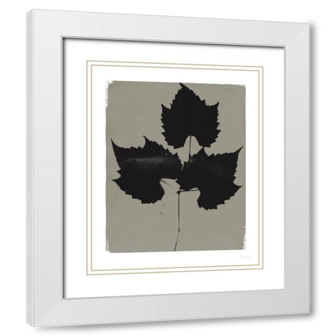 Nature by the Lake Leaves I Gray White Modern Wood Framed Art Print with Double Matting by Rhue, Piper
