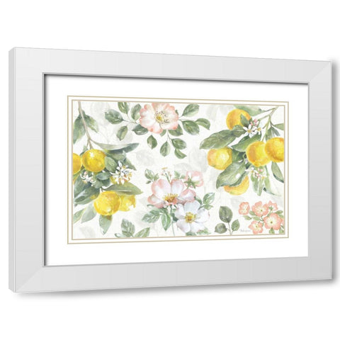 Citrus Charm IV White Modern Wood Framed Art Print with Double Matting by Grove, Beth