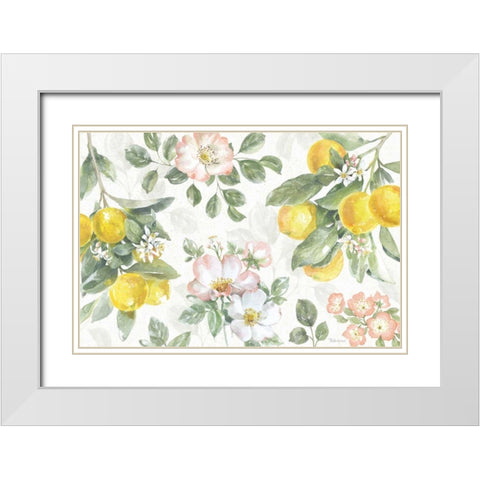 Citrus Charm IV White Modern Wood Framed Art Print with Double Matting by Grove, Beth