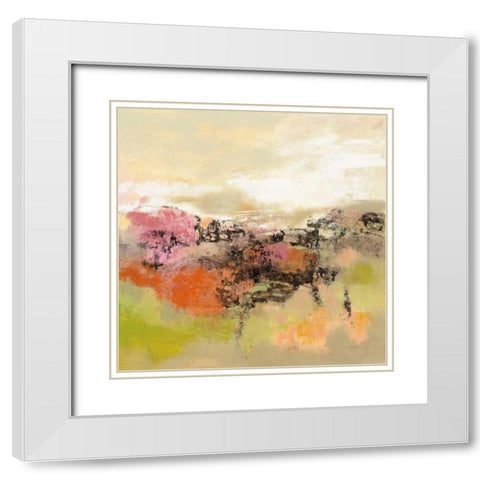 Midsummer Meadow Path White Modern Wood Framed Art Print with Double Matting by Vassileva, Silvia