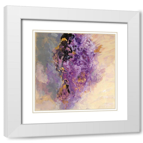Amethyst White Modern Wood Framed Art Print with Double Matting by Vassileva, Silvia