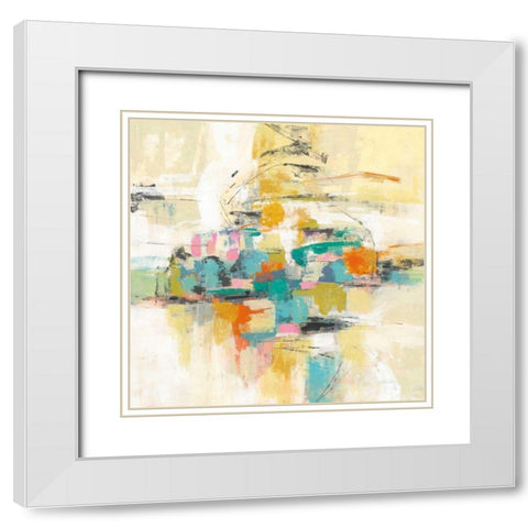 Silk Road Journey White Modern Wood Framed Art Print with Double Matting by Vassileva, Silvia