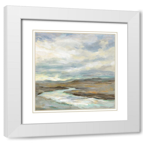 Iceland Silver River White Modern Wood Framed Art Print with Double Matting by Vassileva, Silvia