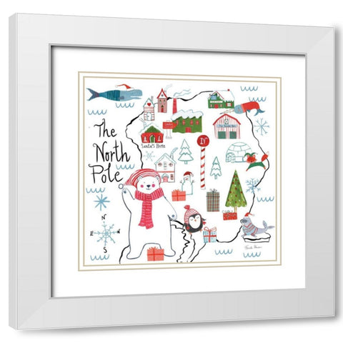 North Pole Pals I White Modern Wood Framed Art Print with Double Matting by Zaman, Farida