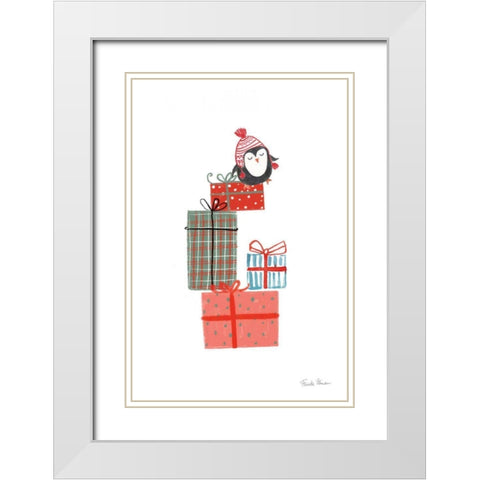 North Pole Pals II White Modern Wood Framed Art Print with Double Matting by Zaman, Farida