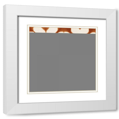 Shibori Square I Orange White Modern Wood Framed Art Print with Double Matting by Green, Nancy