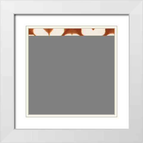 Shibori Square I Orange White Modern Wood Framed Art Print with Double Matting by Green, Nancy