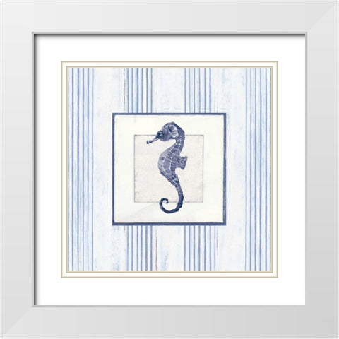 Sanibel Shell IV Navy White Modern Wood Framed Art Print with Double Matting by Tillmon, Avery