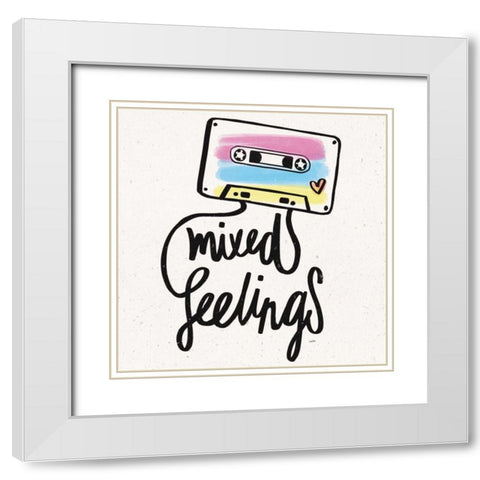 Throwback I White Modern Wood Framed Art Print with Double Matting by York, Leah