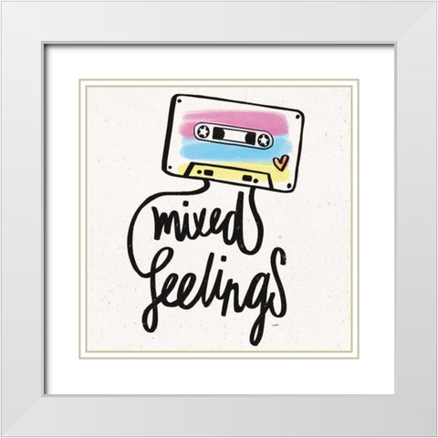 Throwback I White Modern Wood Framed Art Print with Double Matting by York, Leah
