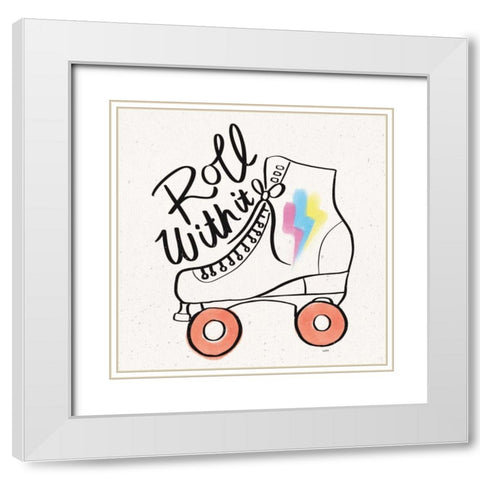 Throwback II White Modern Wood Framed Art Print with Double Matting by York, Leah