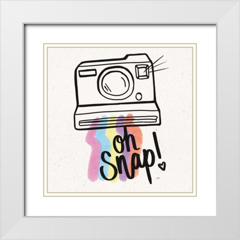 Throwback III White Modern Wood Framed Art Print with Double Matting by York, Leah