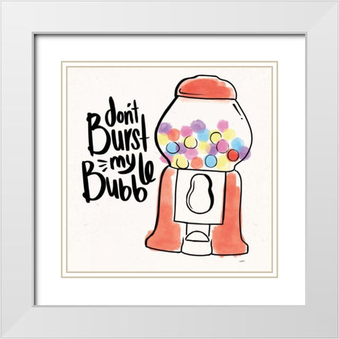 Throwback IV White Modern Wood Framed Art Print with Double Matting by York, Leah