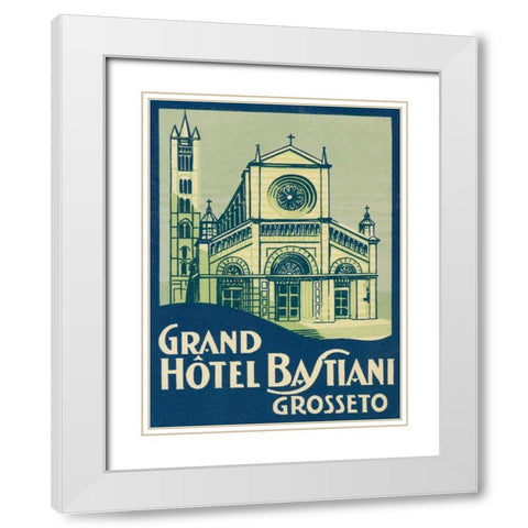 Travel Poster III White Modern Wood Framed Art Print with Double Matting by Wild Apple Portfolio