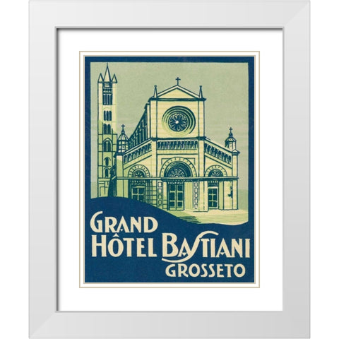 Travel Poster III White Modern Wood Framed Art Print with Double Matting by Wild Apple Portfolio