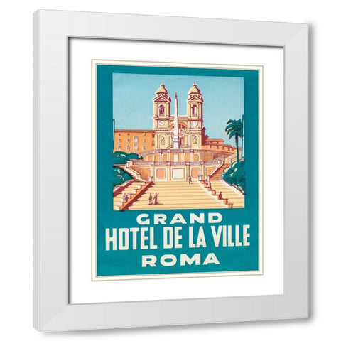 Travel Poster IV White Modern Wood Framed Art Print with Double Matting by Wild Apple Portfolio