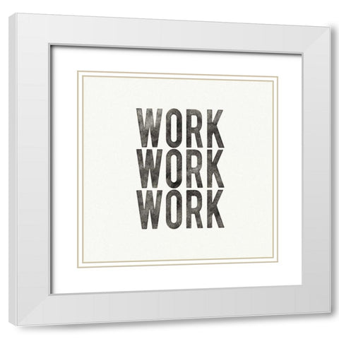 Work from Home IV White Modern Wood Framed Art Print with Double Matting by Wild Apple Portfolio