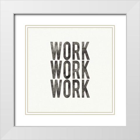 Work from Home IV White Modern Wood Framed Art Print with Double Matting by Wild Apple Portfolio