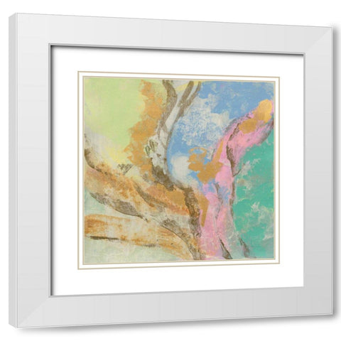 Retro Jewel Tones I White Modern Wood Framed Art Print with Double Matting by Vassileva, Silvia