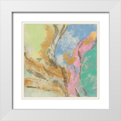 Retro Jewel Tones I White Modern Wood Framed Art Print with Double Matting by Vassileva, Silvia
