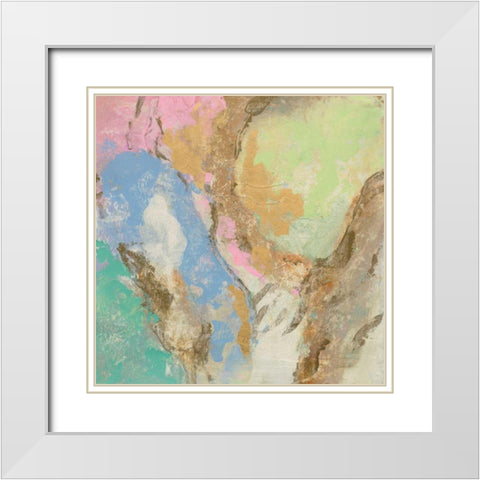 Retro Jewel Tones II White Modern Wood Framed Art Print with Double Matting by Vassileva, Silvia