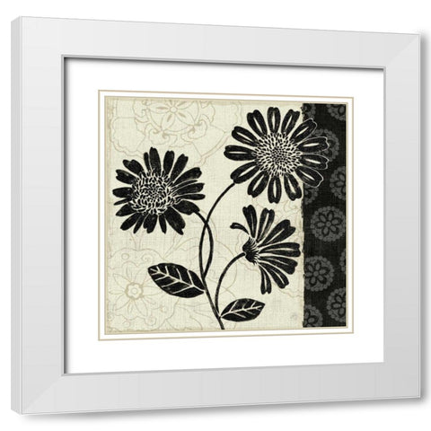 Influence II White Modern Wood Framed Art Print with Double Matting by Brissonnet, Daphne