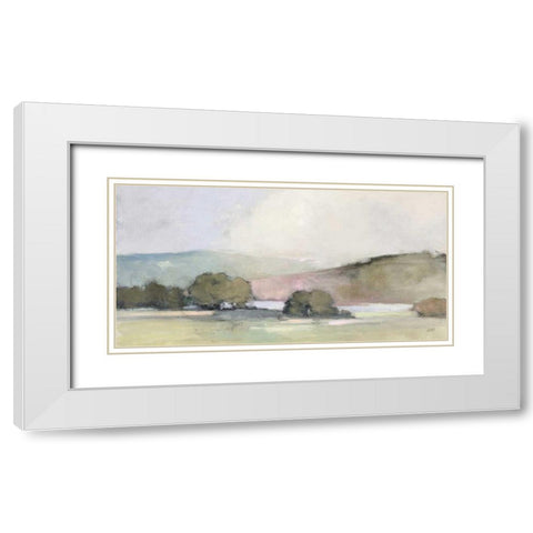 Distant Lake Neutral Crop White Modern Wood Framed Art Print with Double Matting by Purinton, Julia