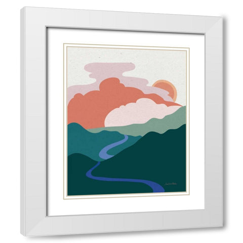 Hills and Valleys I Light White Modern Wood Framed Art Print with Double Matting by Miller, Sara Zieve