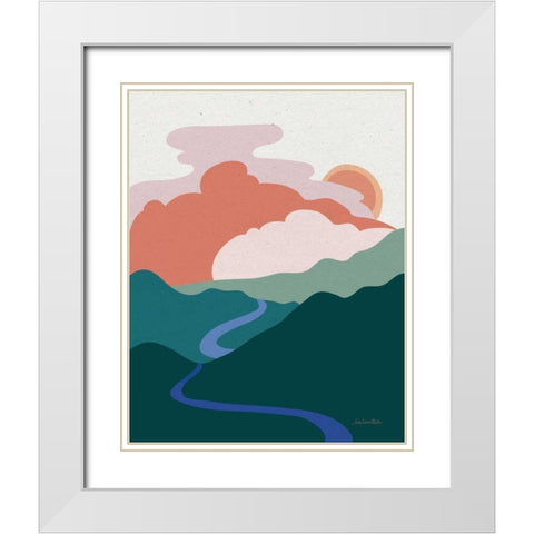 Hills and Valleys I Light White Modern Wood Framed Art Print with Double Matting by Miller, Sara Zieve