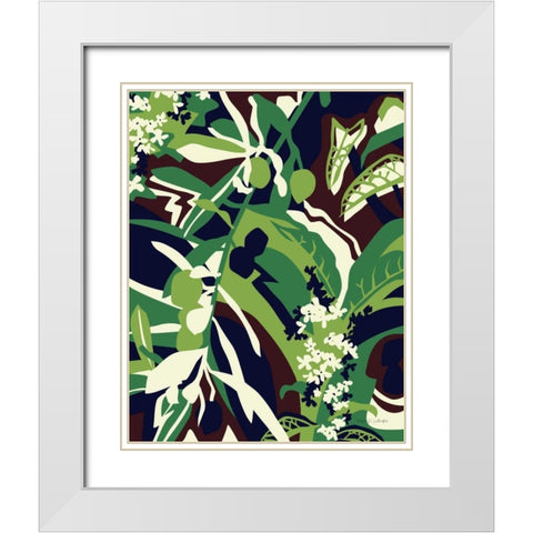 Olive Buds Brown White Modern Wood Framed Art Print with Double Matting by Gallagher, Megan