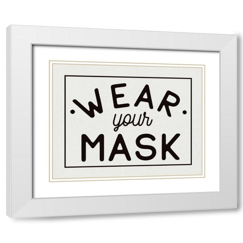 Bathroom Rules III White Modern Wood Framed Art Print with Double Matting by Wild Apple Portfolio