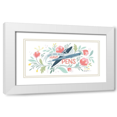 One Can Never I White Modern Wood Framed Art Print with Double Matting by Graham, Gia